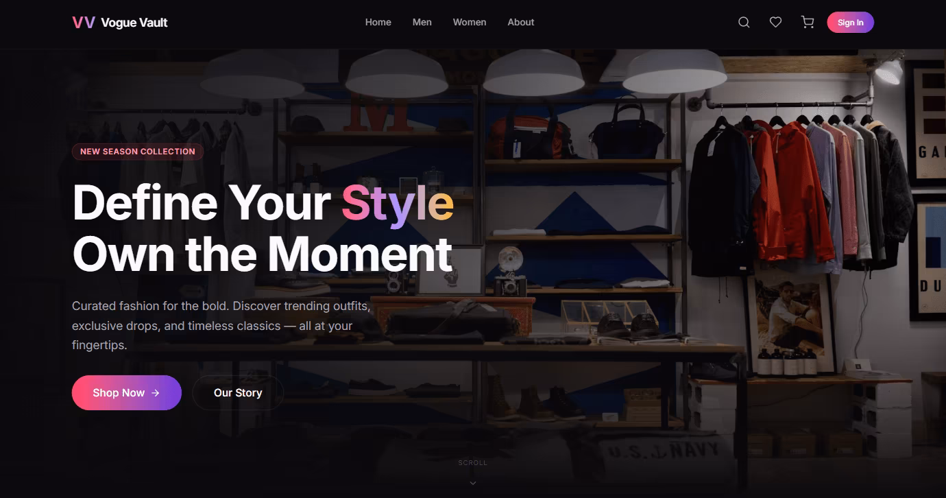 Vogue Vault main view